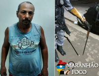 Homem é detido pela Polícia Militar por porte ilegal de arma de fogo e por fazer ameaças, em São Mateus do Maranhão